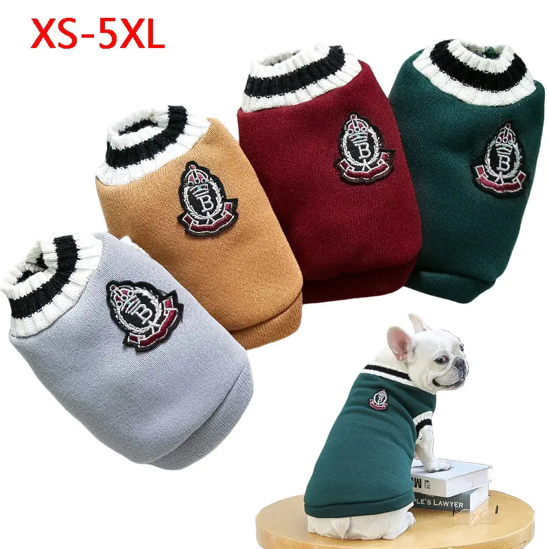 College Style Warm Pet Clothes