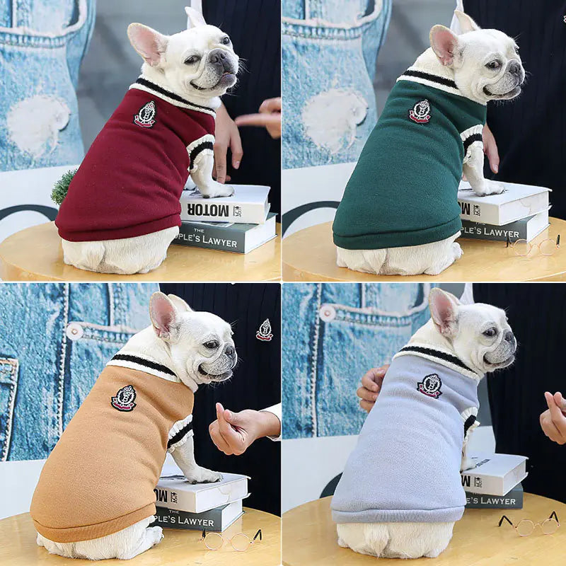 College Style Warm Pet Clothes