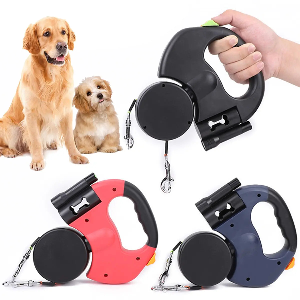 Automatic Dual Retractable Pet Leash